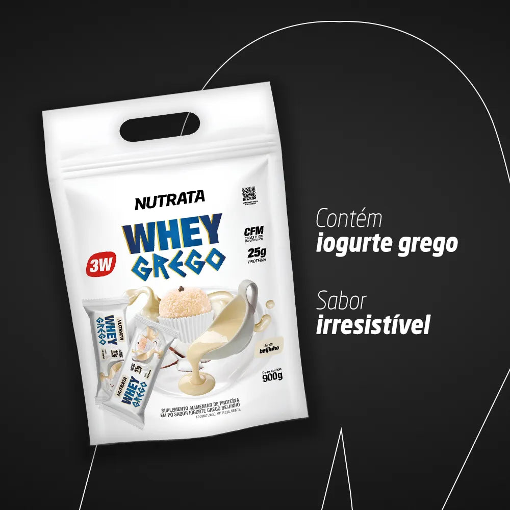 Whey Grego 3W 900g refil - Brigadeiro