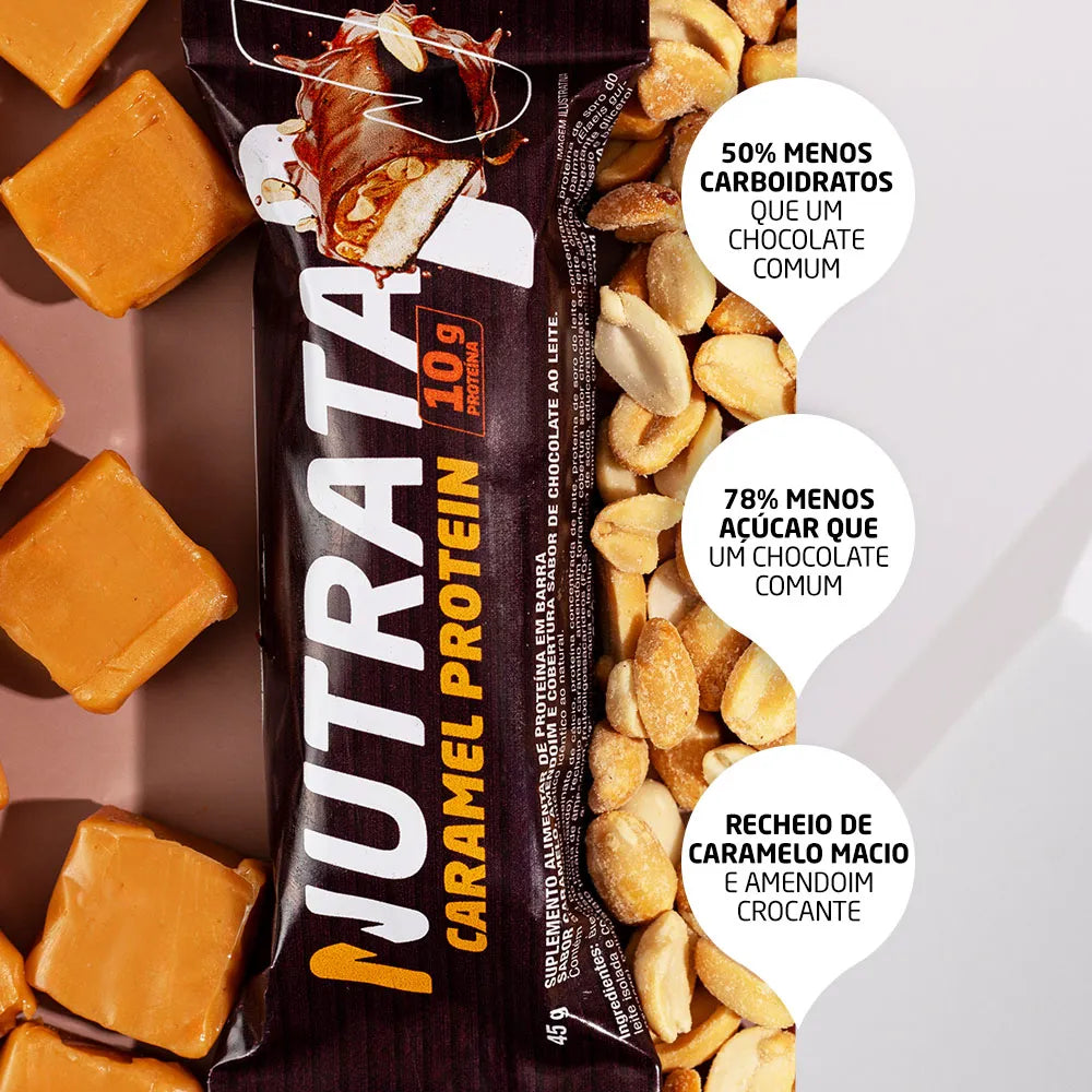Caramel Protein 45g display c/ 12 barras - Caramel