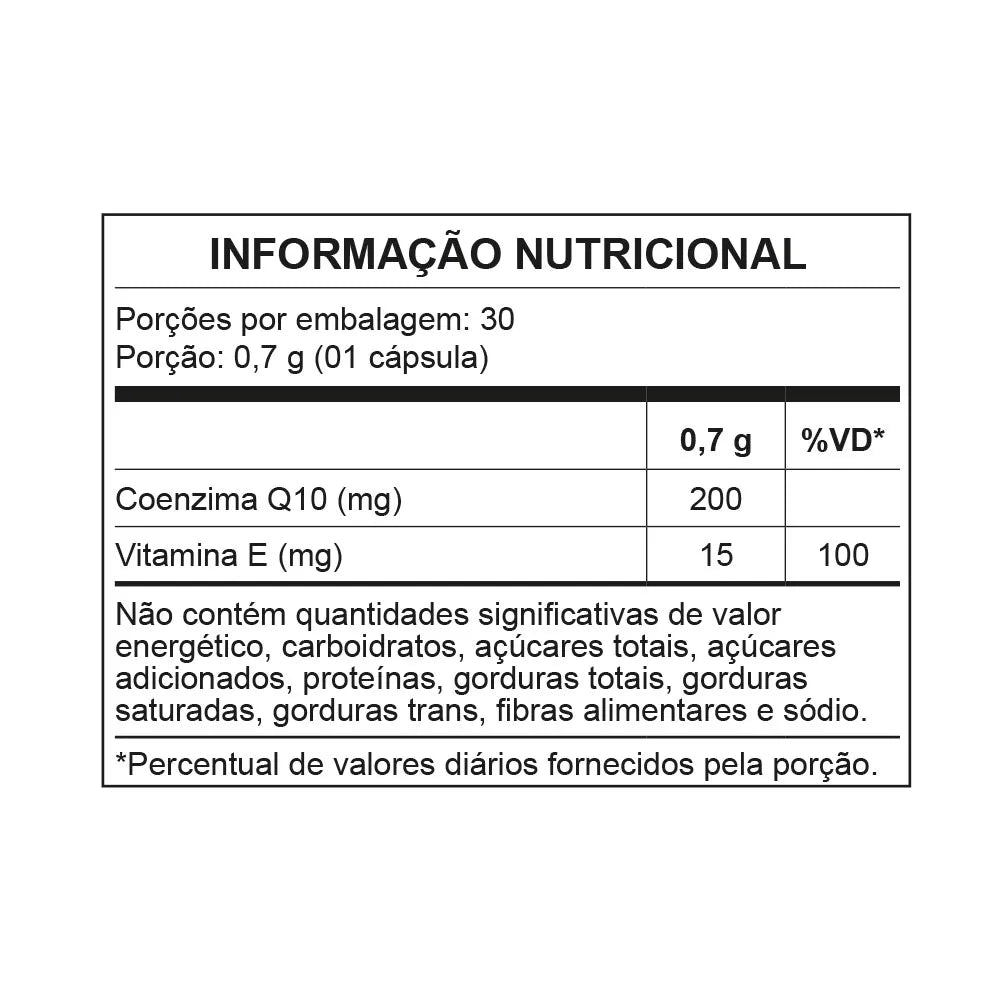 Coenzima Q10 - 30 cápsulas 21g