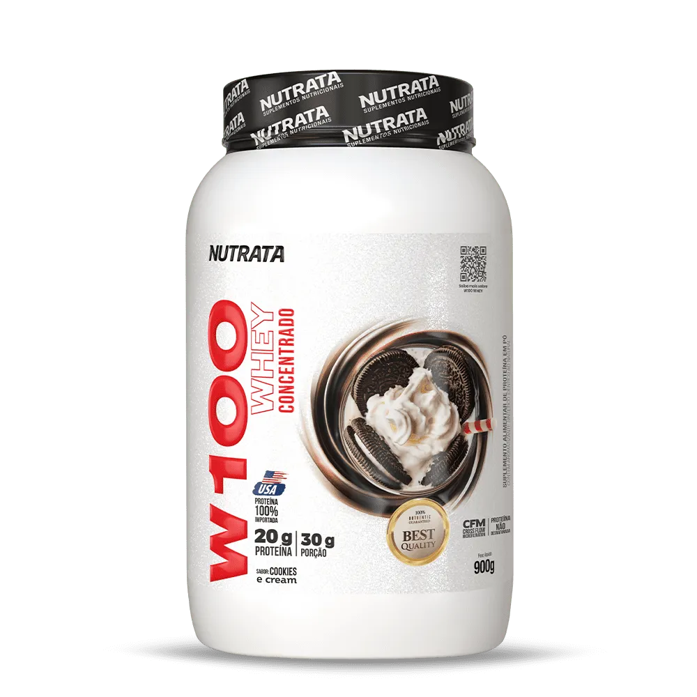 W100 Whey Concentrado 900g - Chocolate com Coco