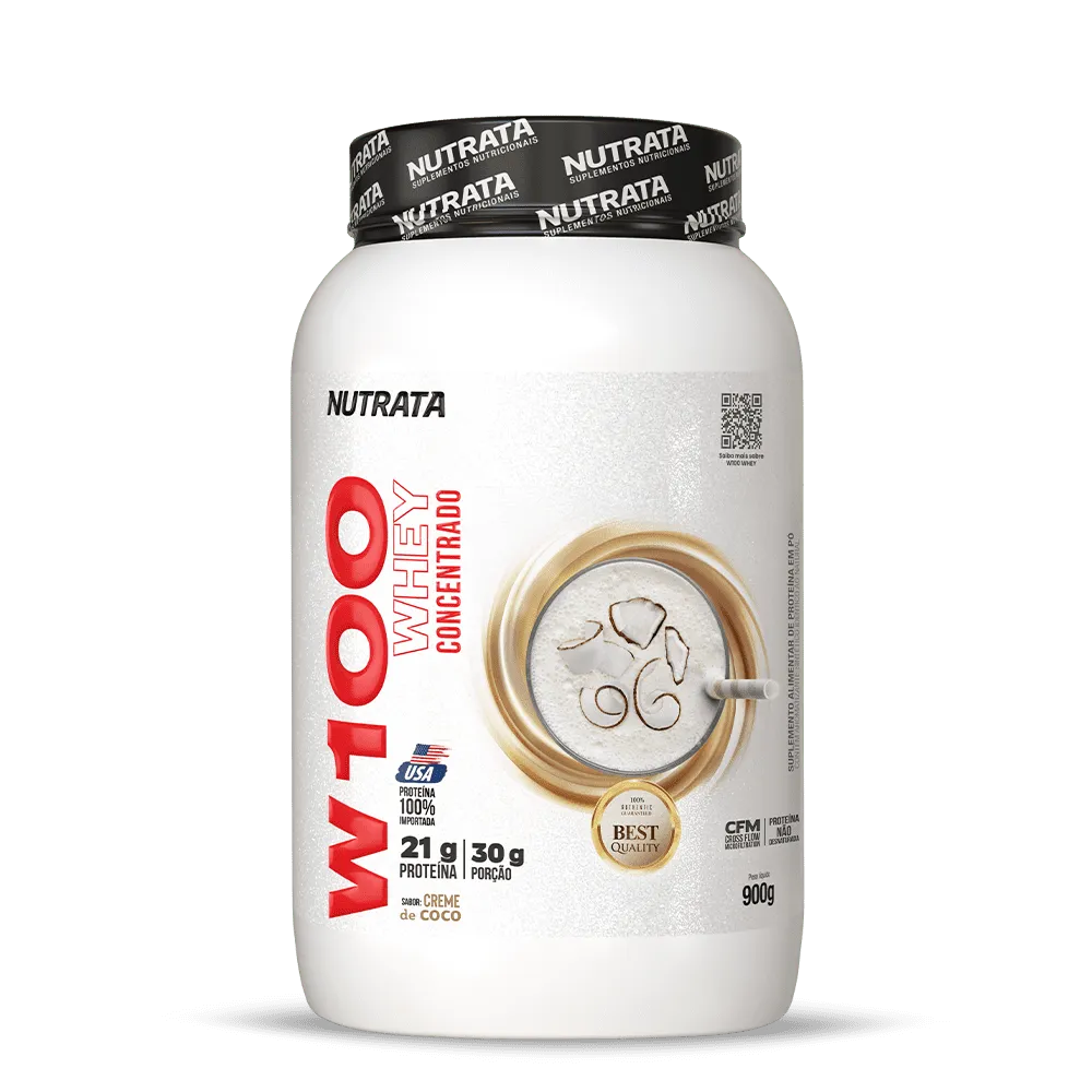 W100 Whey Concentrado 900g - Chocolate com Coco