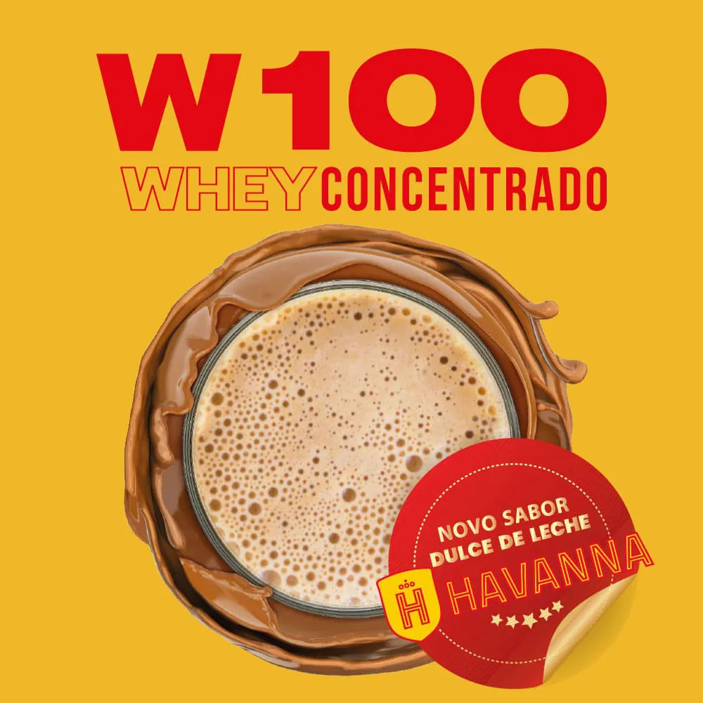 W100 Whey Concentrado Havanna 900g - Dulce de Leche