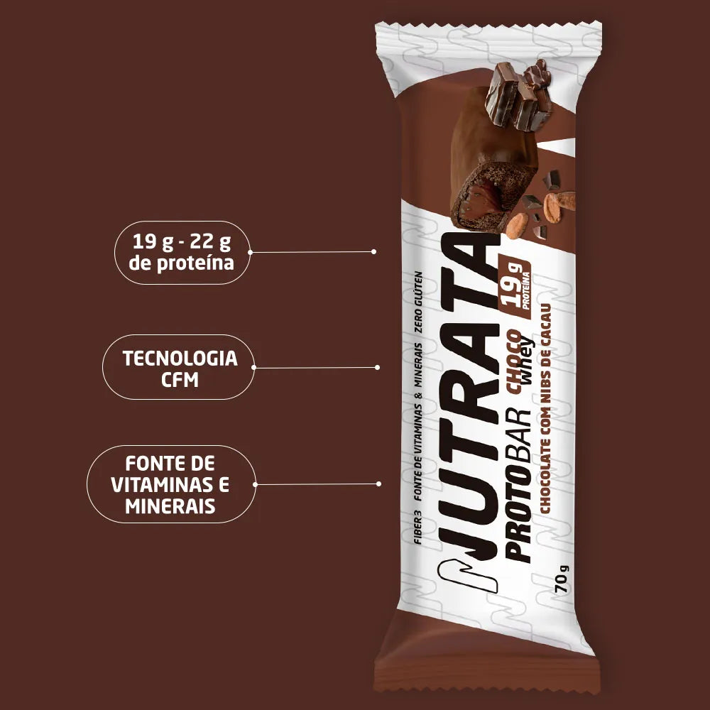 Proto Bar Whey 70g display com 9 barras