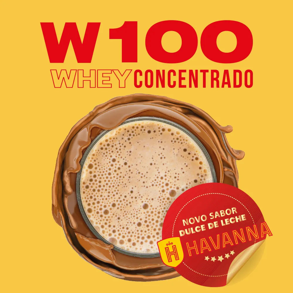 W100 Whey Concentrado Havanna 30g display c/ 12 sachês - Dulce de Leche