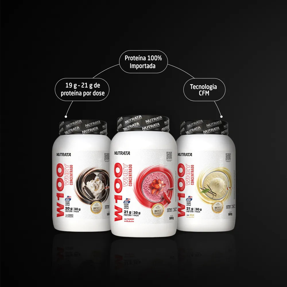 W100 Whey Concentrado 900g - Chocolate com Coco