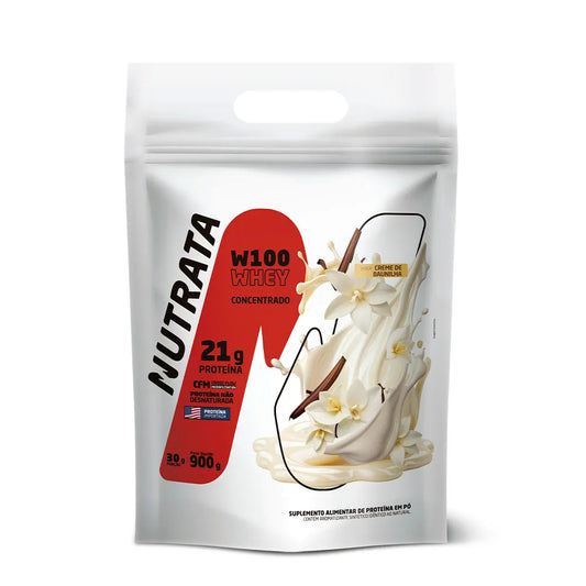 W100 Whey Concentrado 900g refil - Cookies e Cream