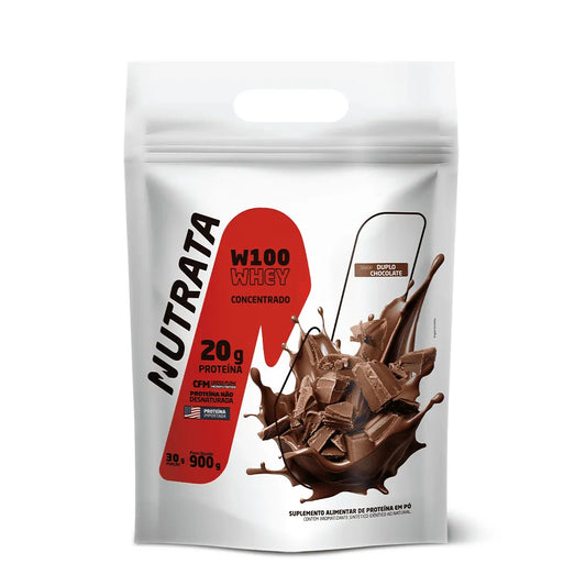 W100 Whey Concentrado 900g refil - Double Chocolate