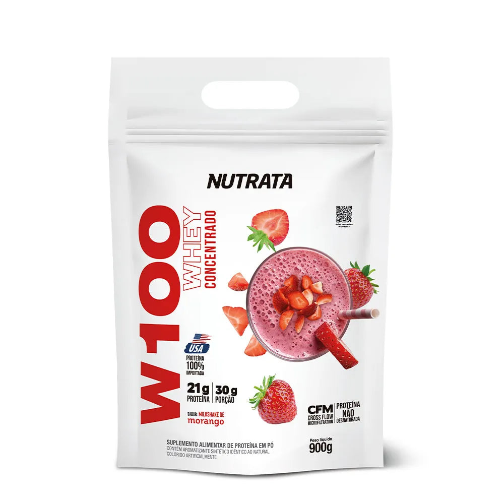 W100 Whey Concentrado 900g refil - Cookies e Cream